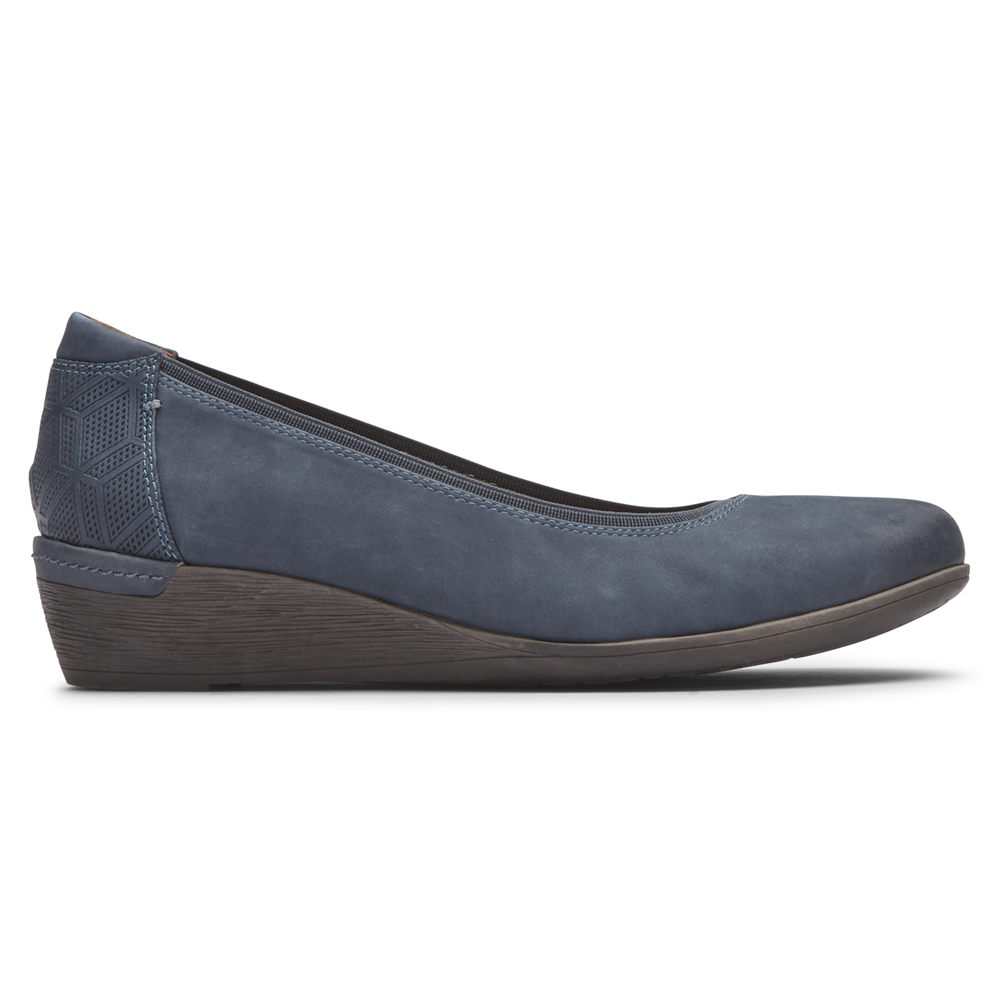 Rockport Pumper Dame Blå - Cobb Hill Devyn Wedge - PWQY91852